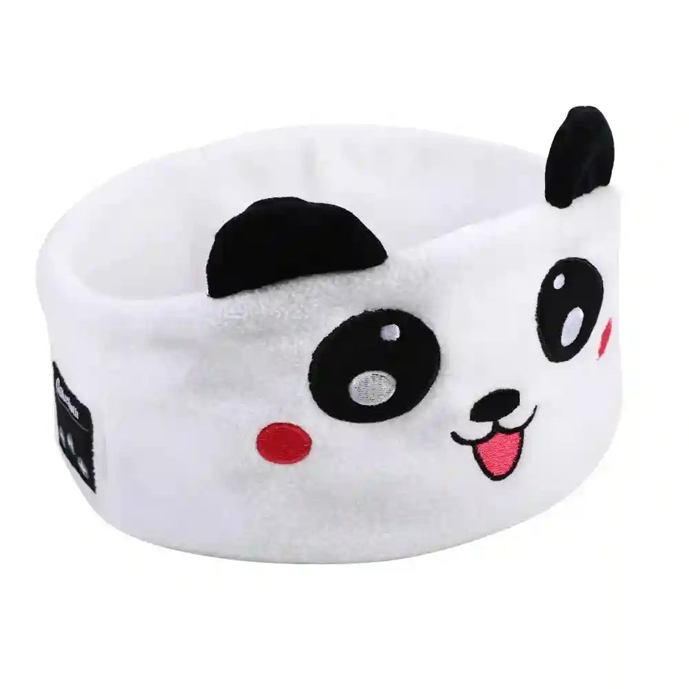 Wireless Kids Headband Headphones - Soft Plush Audio for Travel Panda Tidesmit