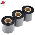 Black thermal transfer resin ribbon on three rolls, glossy film with core openings