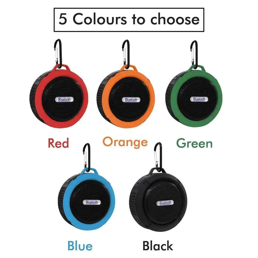 Portable Bluetooth Speaker - Waterproof Wireless Audio with Mic (Red) My Store