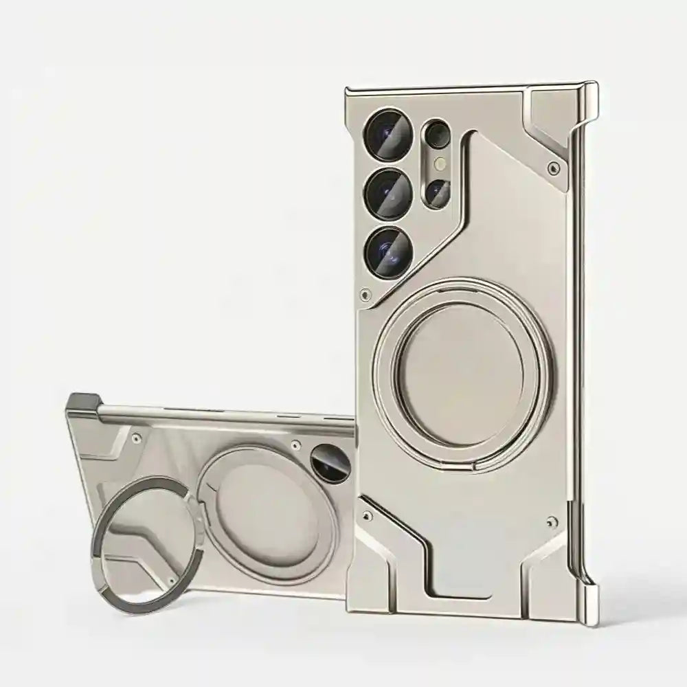Galaxy S24 Ultra Metal Case with Magnetic Rotating Stand & Drop Protection Tidesmit