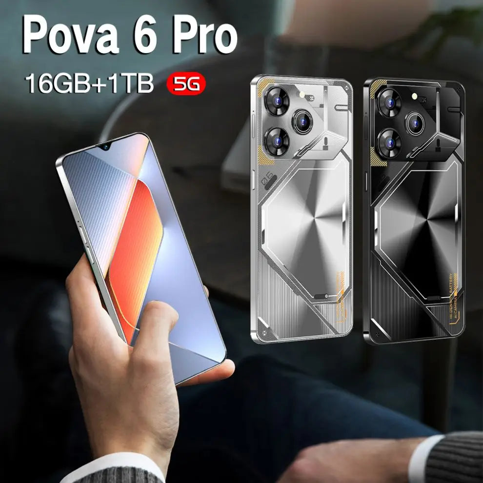 Android 14 5G Smartphone 1TB 16GB RAM 6.8 Inch AMOLED Display Tidesmit
