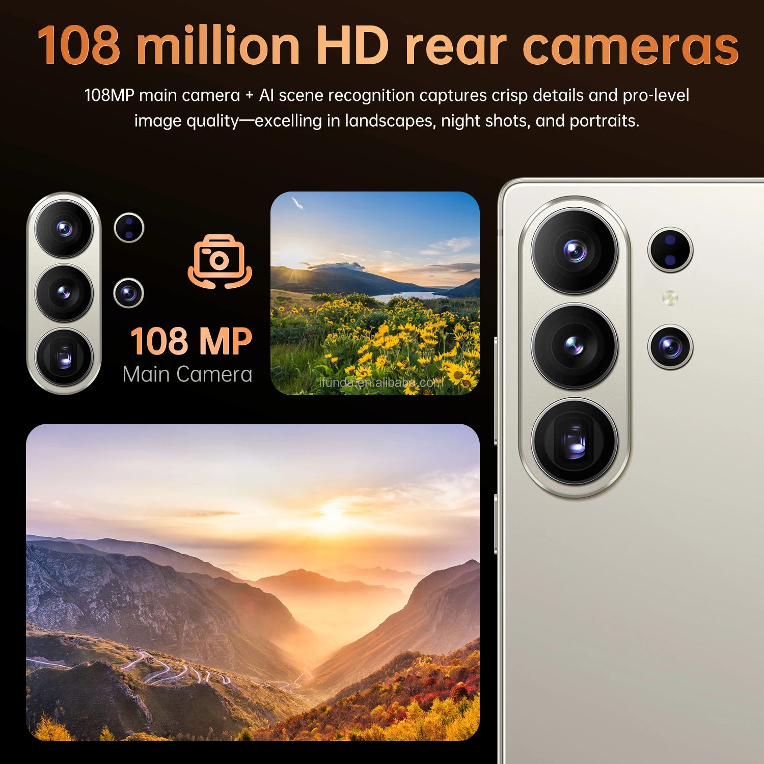 22G+2TB Unlocked S26 Ultra 5G Smartphone 108MP Dual SIM Global Version Android 15 Phone Full Screen Decacore Processor GPS