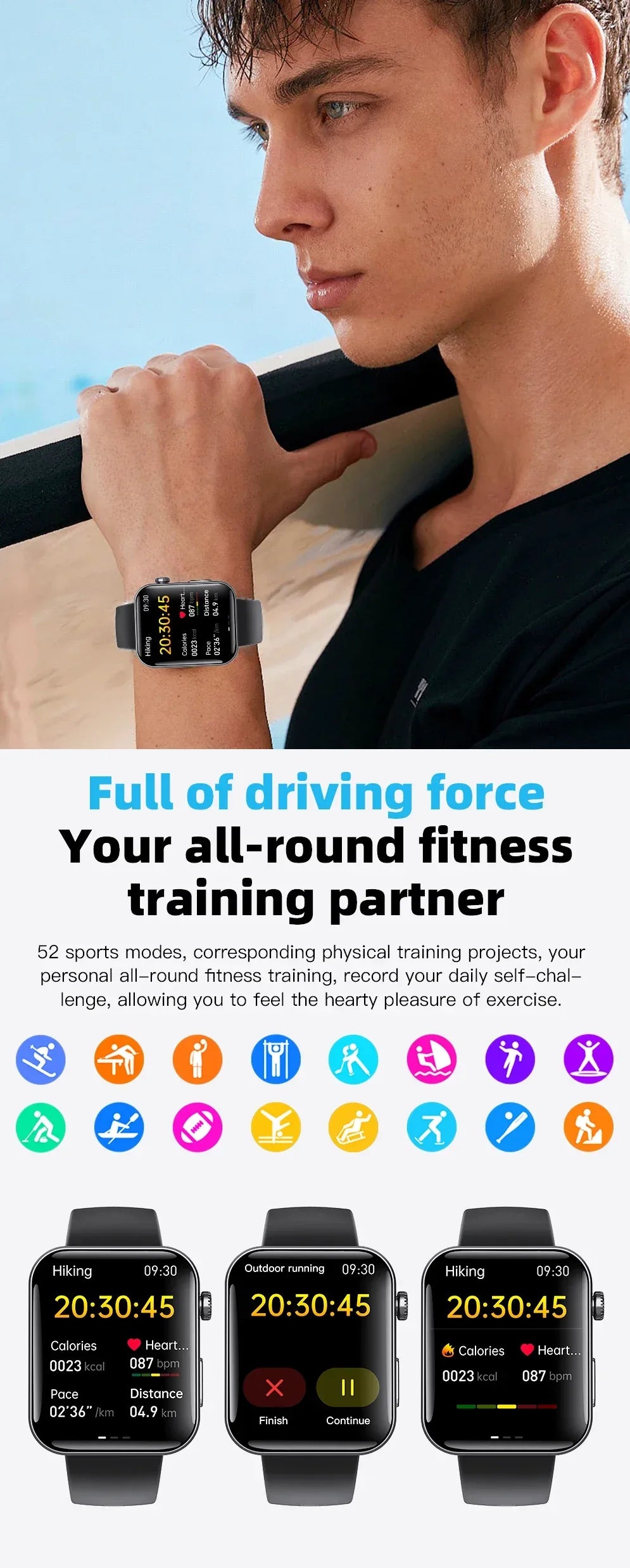 Smartwatch with ECG & Blood Pressure Monitor - Health Fitness Tracker My Store