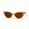 Fashion MiWu Miwu Cat Eye Women Sunglasses Luxury Brand Designer VMU 83S Small Frame Glasses UV400 Girl Letter Eyewear