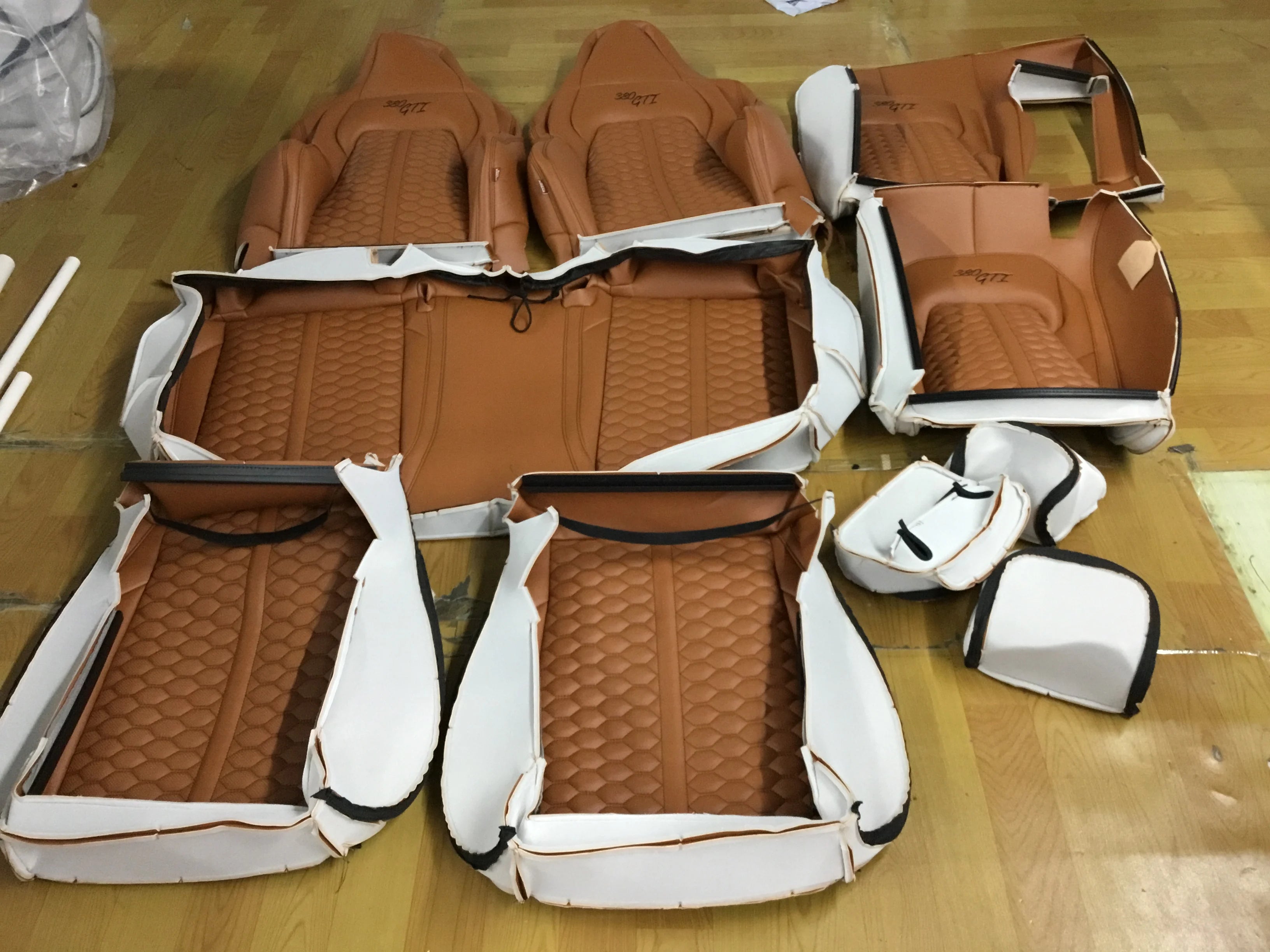 Full Set Leather Car Seat Cover Replacement Custom Fit for Volkswagen Golf Mk1