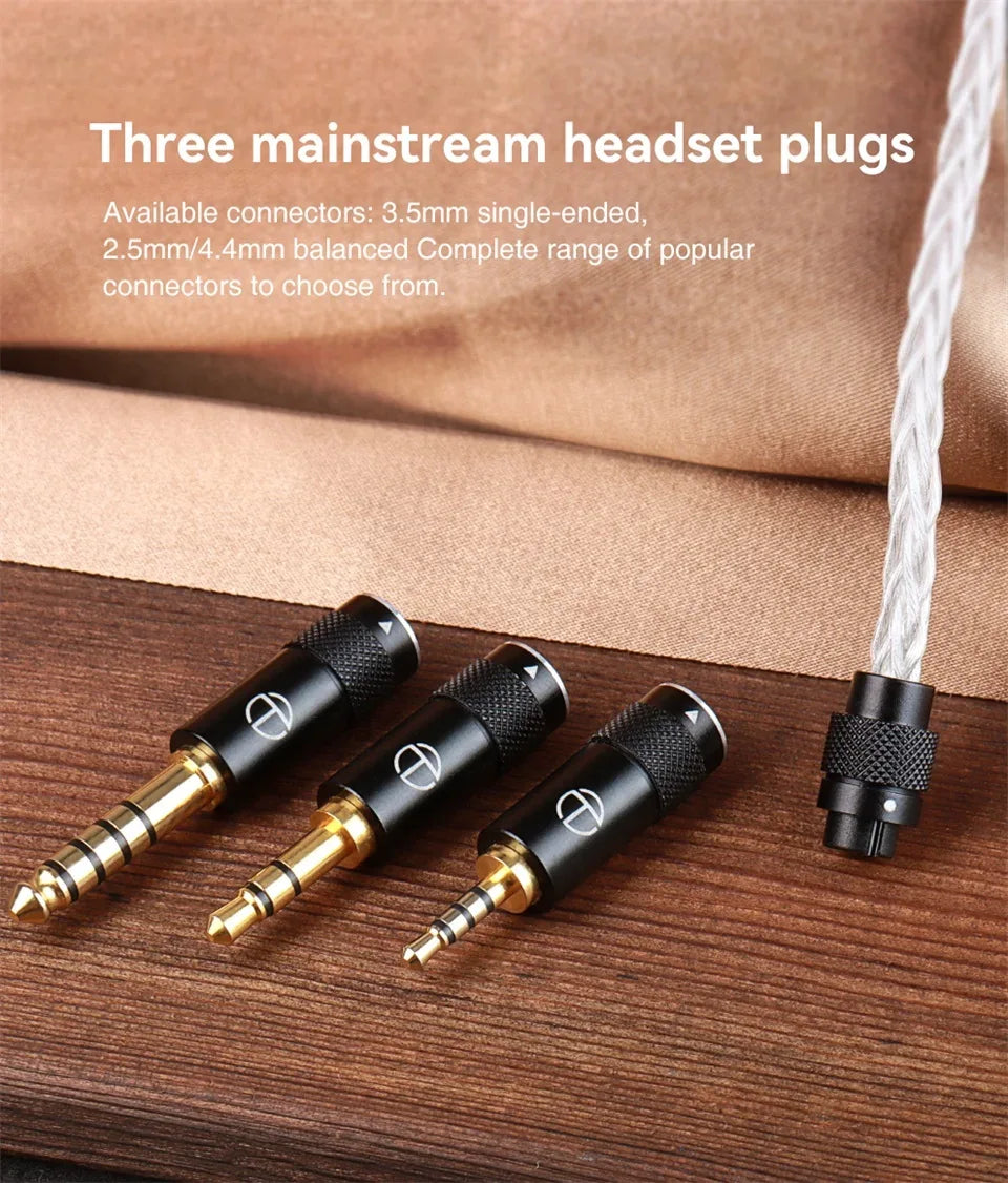Tidesmit 8-Core OFC Silver Plated HiFi Upgrade Cable for IEMs Tidesmit