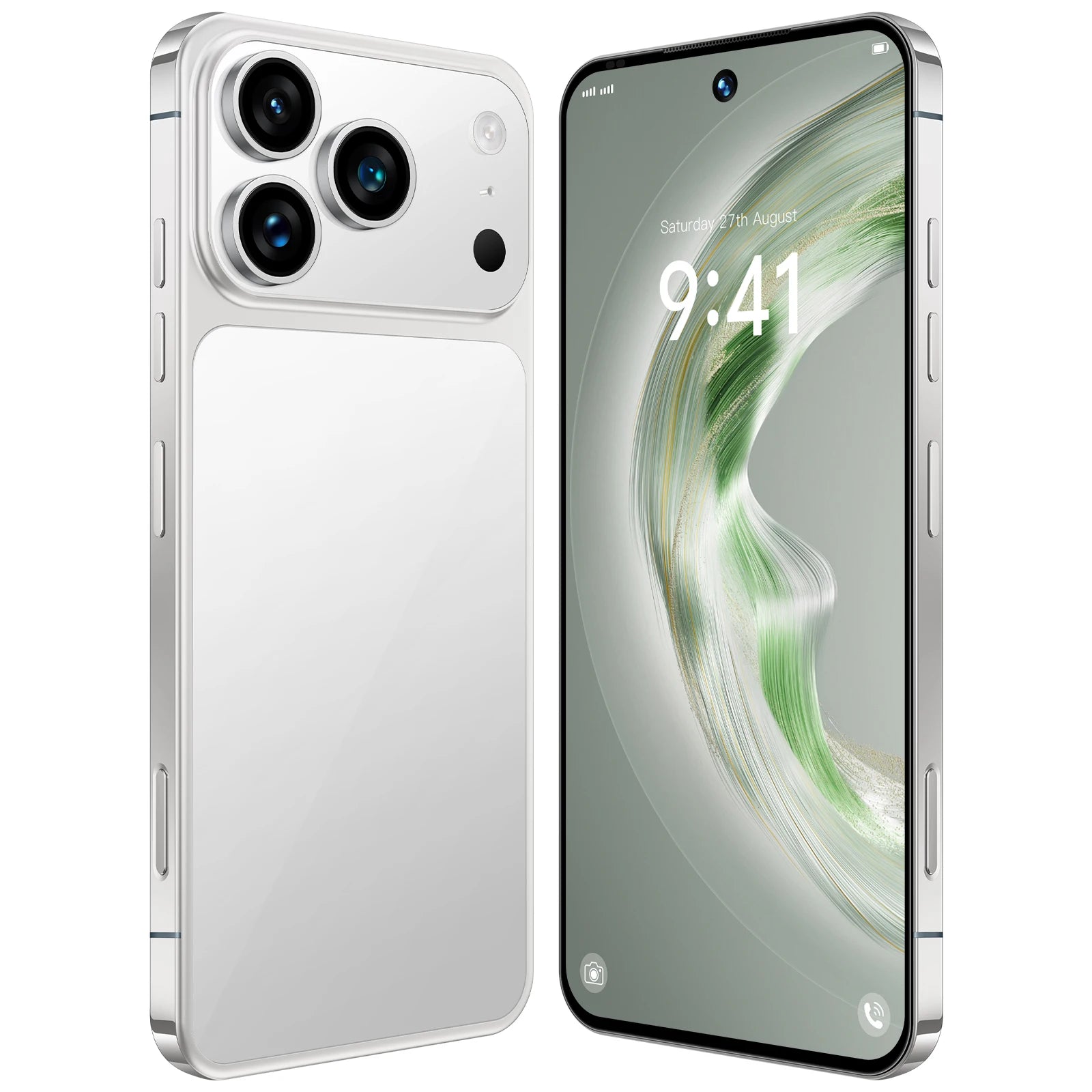 Unlocked 5G Smartphone, 7.3-inch AMOLED, 16GB RAM, 1TB Storage Silver 16g 1TB Tidesmit