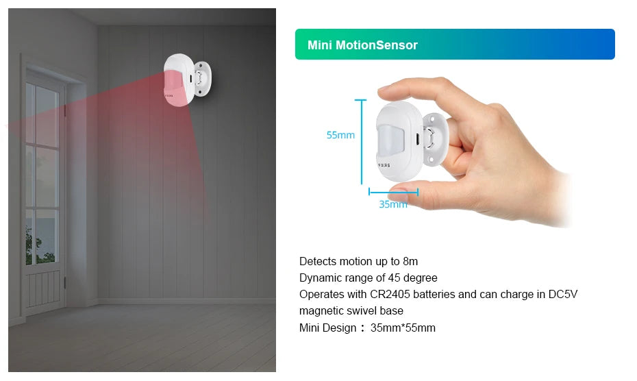 Fuers WIFI 4G 2G GSM Alarm System work with Tuya SmartBurglar Alarm Wireless Wired Security Zone Link Alexa Google Motion Sensor