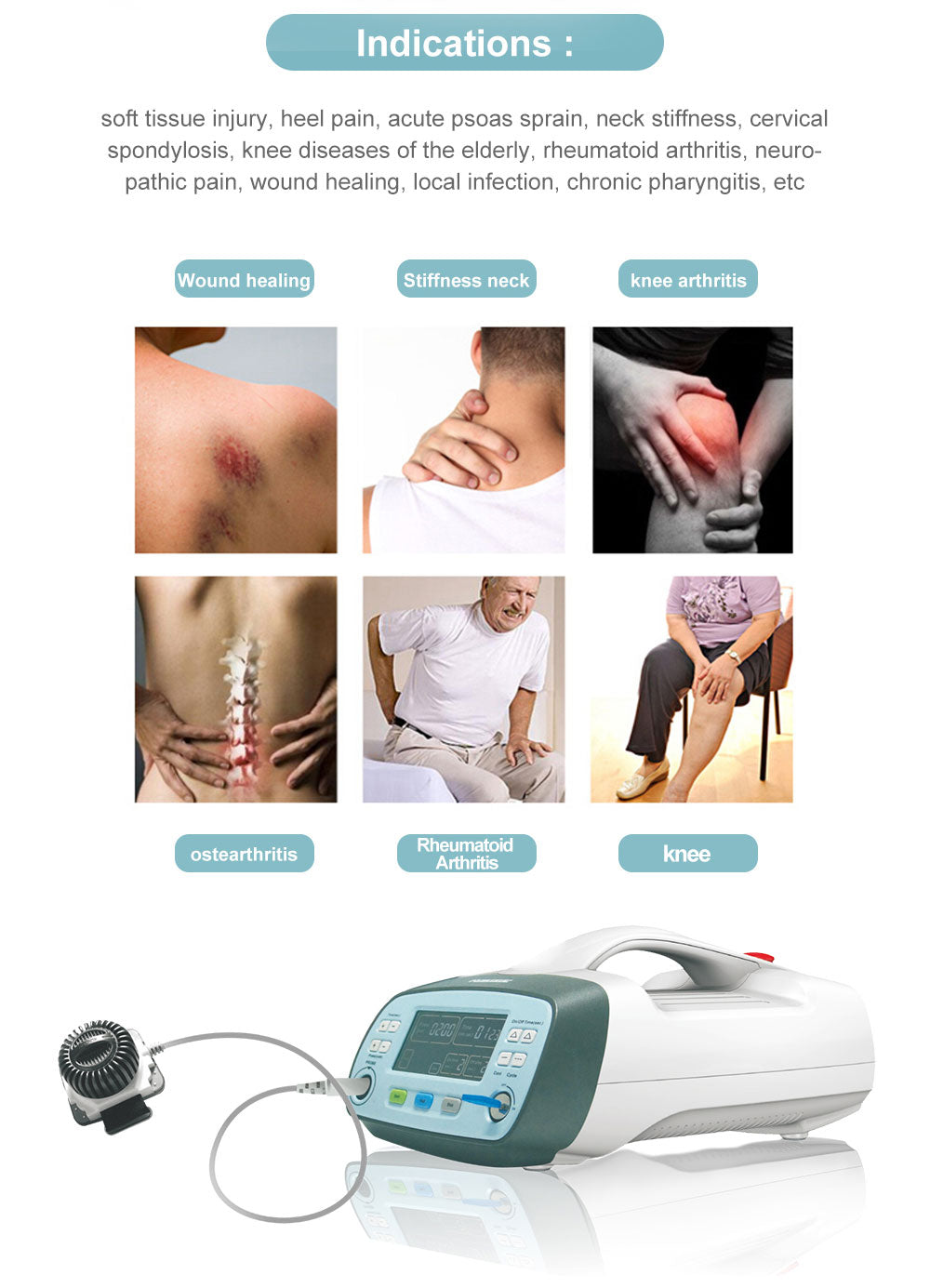 Cold Laser Therapy Device 810nm for Targeted Muscle Relief - Tidesmit Body Shaping Massage Equipment Tidesmit