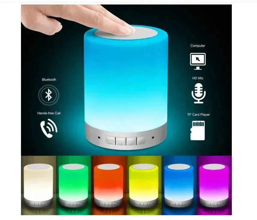 Portable Bluetooth Speaker with LED Touch-Sensing Ring Light My Store