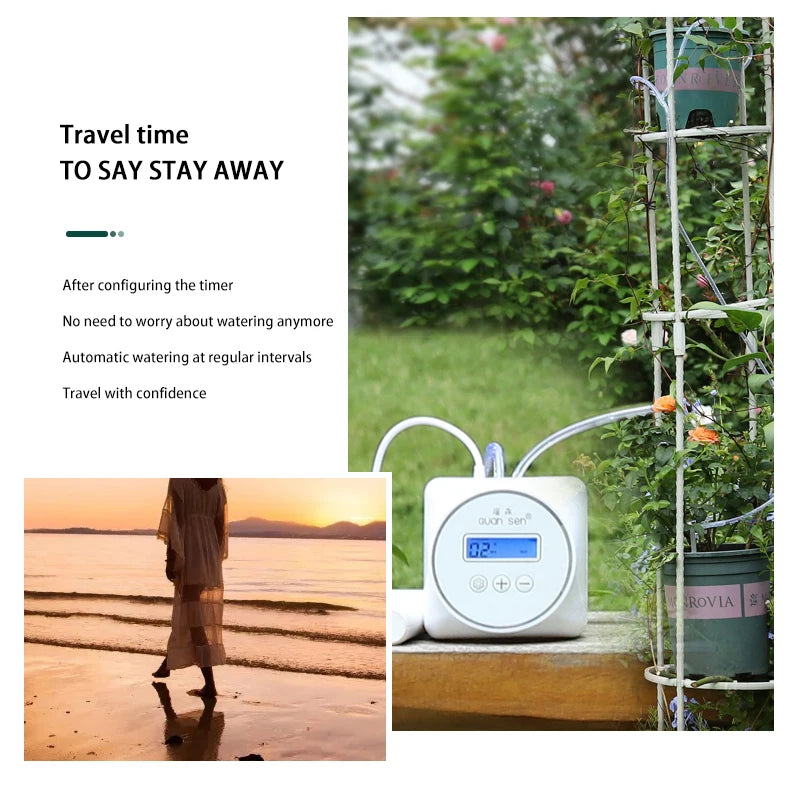New Intelligent Drip Irrigation Water Pump Timer System Garden Plant Automatic Irrigation Controller Timer Watering Device Set