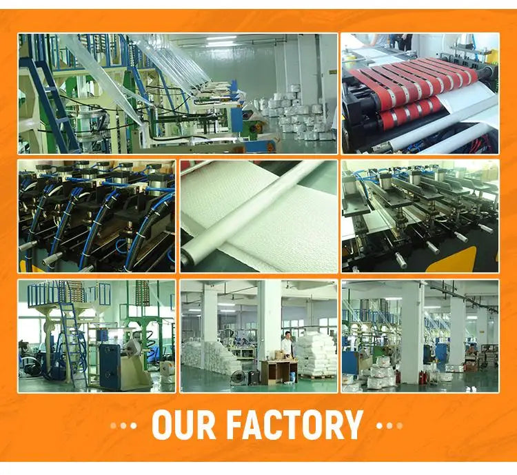 Factory photo collage showing production equipment and workshop interiors