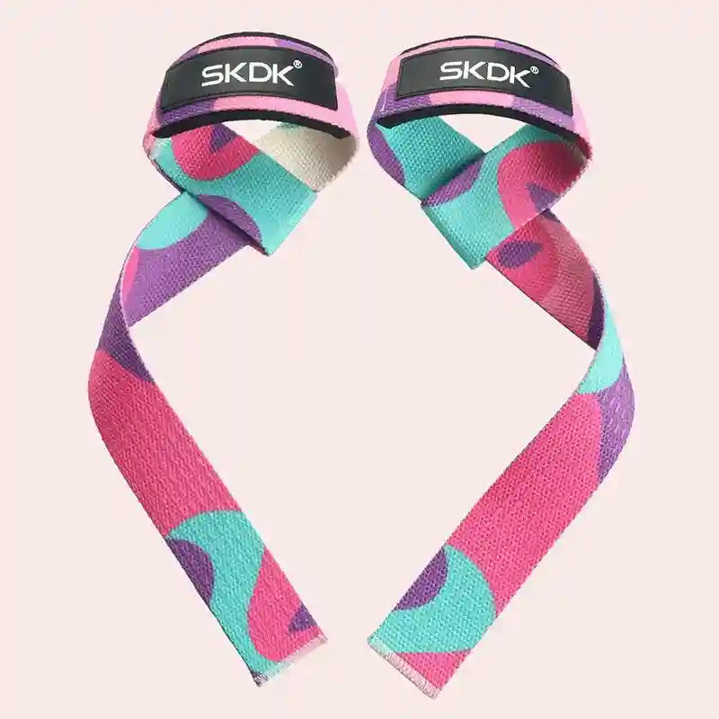 Weight Lifting Wrist Straps for Deadlifts - Adjustable Support 55cm Camo purple 55*3.5cm Tidesmit