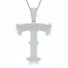 Factory Wholesale D Letter VVS Moissanite Pendant Necklace 925 Silver Platinum Plated Iced Out Custom Name Hip Hop Jewelry