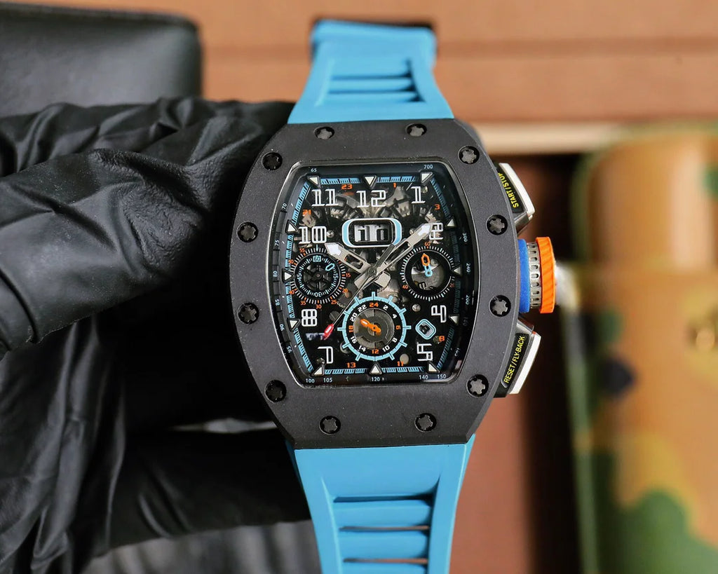 Watch Automatic Mechanical Men Wristwatch Luxury Chronograph GMT Skeleton Waterproof Fashion Sports High Watch
