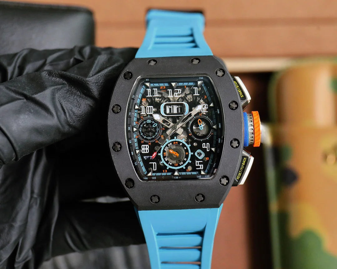 Watch Automatic Mechanical Men Wristwatch Luxury Chronograph GMT Skeleton Waterproof Fashion Sports High Watch