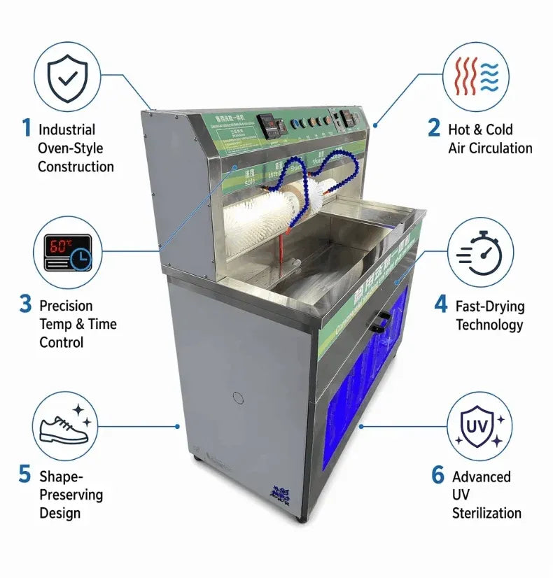 Manufacturer Premium 5000W All in One Boot Washing and Drying Machine With Intelligent Temp Control for Laundry Shops