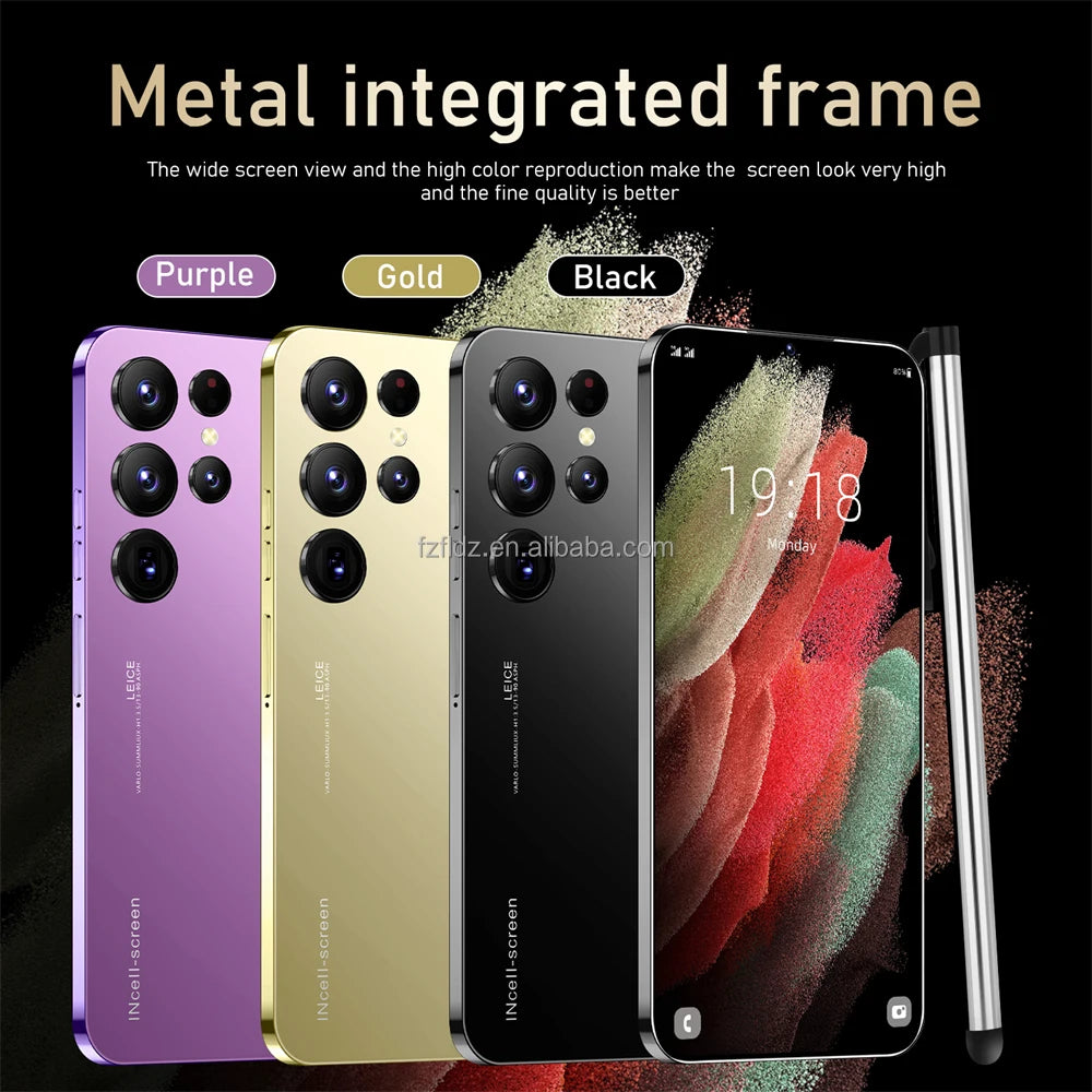 Hot Sale S24 Ultra 5G Smartphone 16GB+1TB 7.3 Inch HD Screen Android 13 Dual Card Unlocked High Quality Mobile Phone