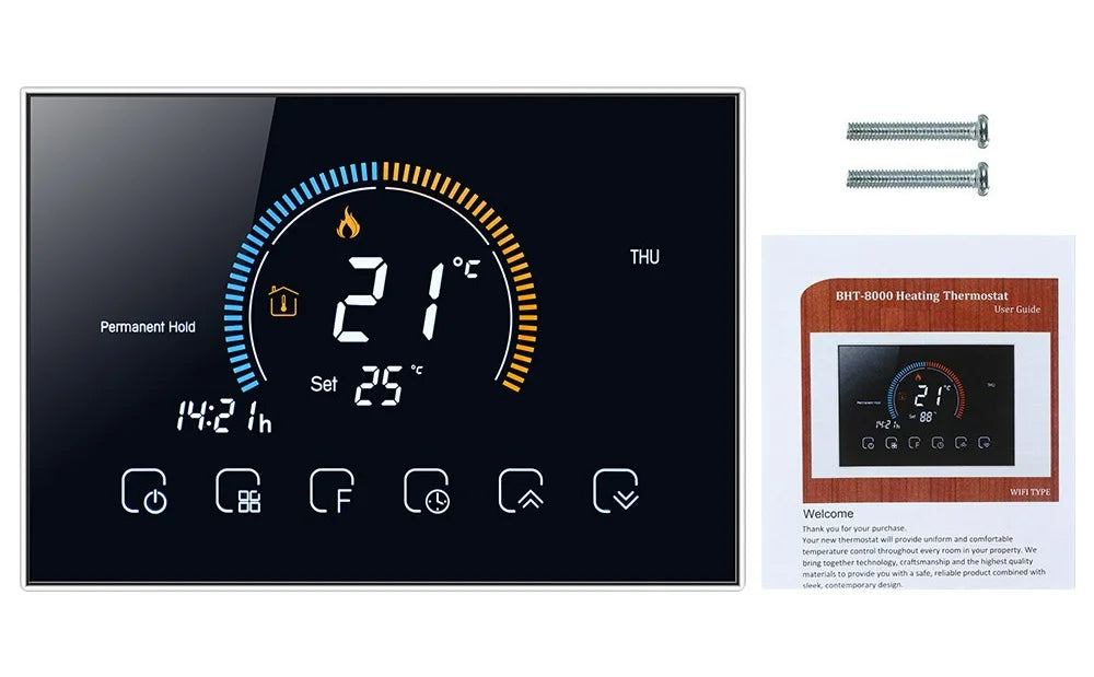 WiFi Smart Thermostat for Home Heating - Colorful Touchscreen Model Tidesmit