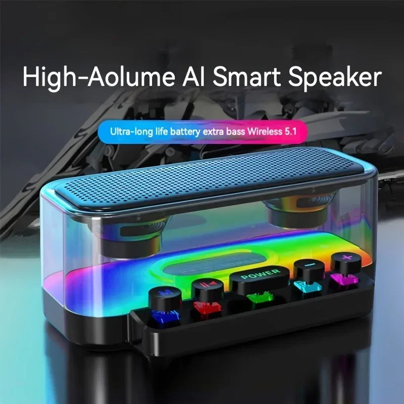 Portable Bluetooth Speaker with RGB Lights – Wireless HIFI Audio 3W My Store