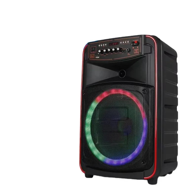 Portable Bluetooth Speaker with Disco LED Lights and 360 Sound - Black My Store