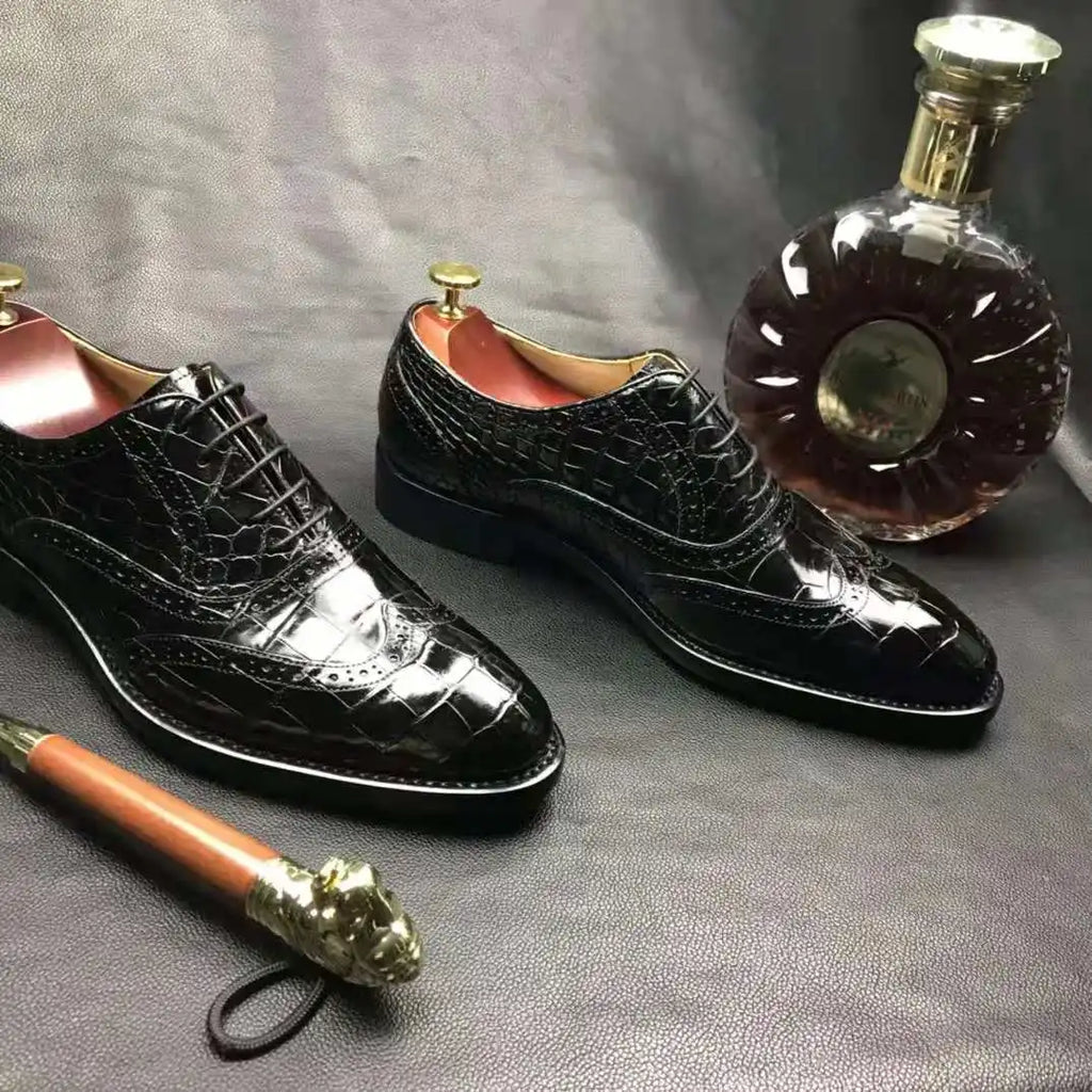 Hot Sell Classic Design Shoes for Men Pure Crocodile Leather Men Dress Shoes Sapatos Para Hombre Alligator Luxury Men Shoes