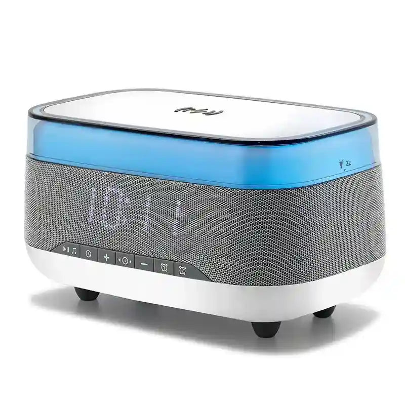 15W Wireless Charger Alarm Clock with RGB LED - Qi Certified White Tidesmit