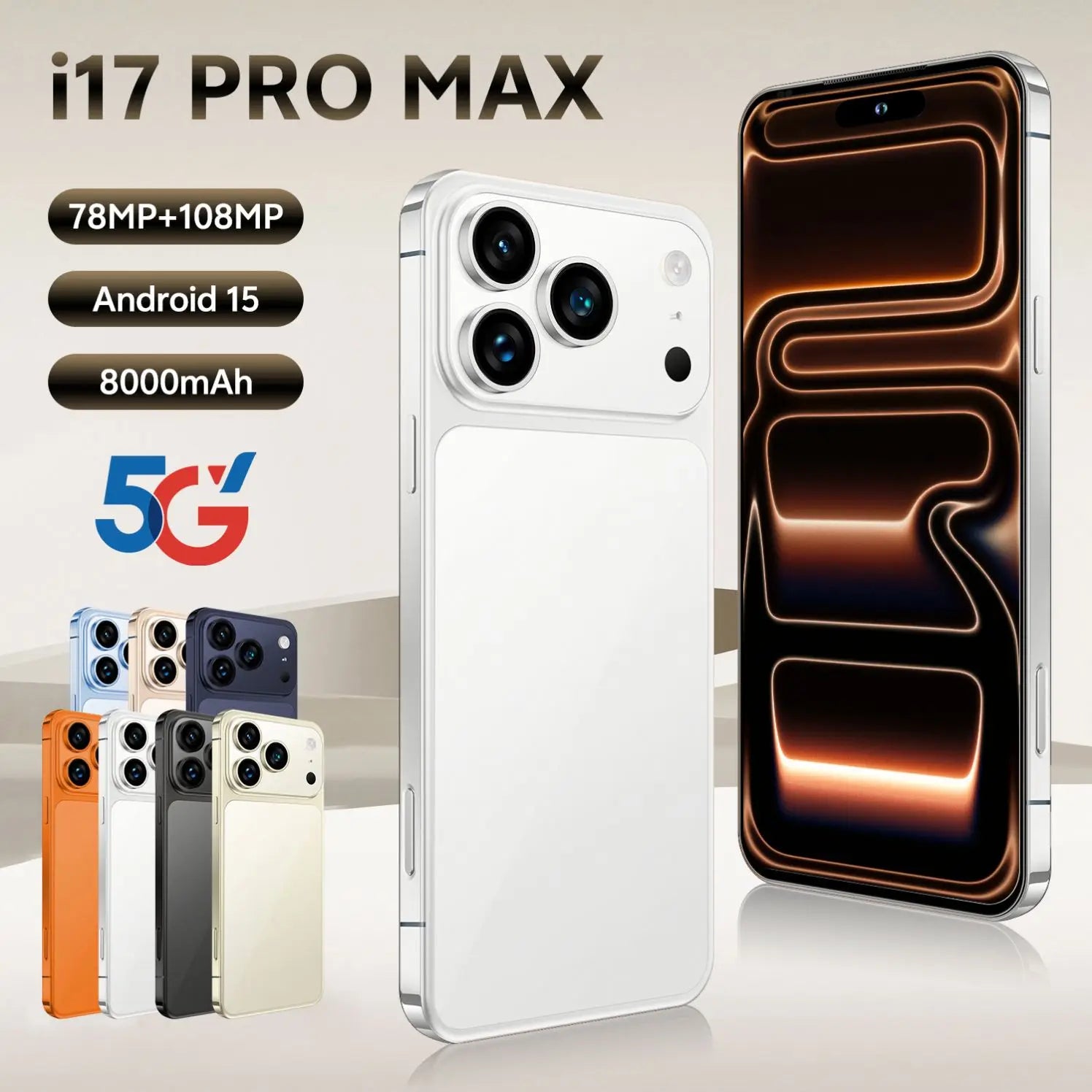 2026 Model 17 Pro Max Custom Edition US Version Global Version Brand New Unopened 5G Smartphone, 16GB RAM 6.9 Inch 256GB/512GB/1