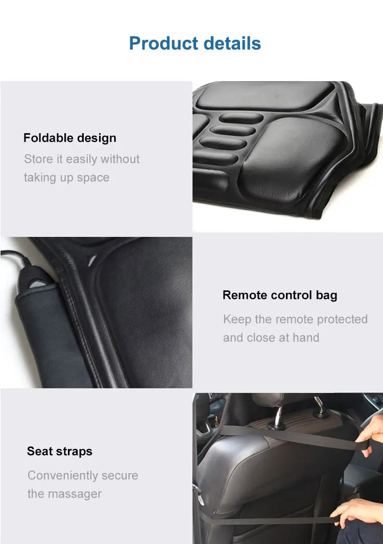 Electric Back Massager Cushion with Heat for Deep Tissue Muscle Relief Massage Cushion Tidesmit