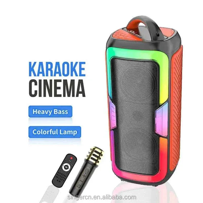 Portable Bluetooth Speaker with Dual 4 Inch Drivers and Orange LED My Store