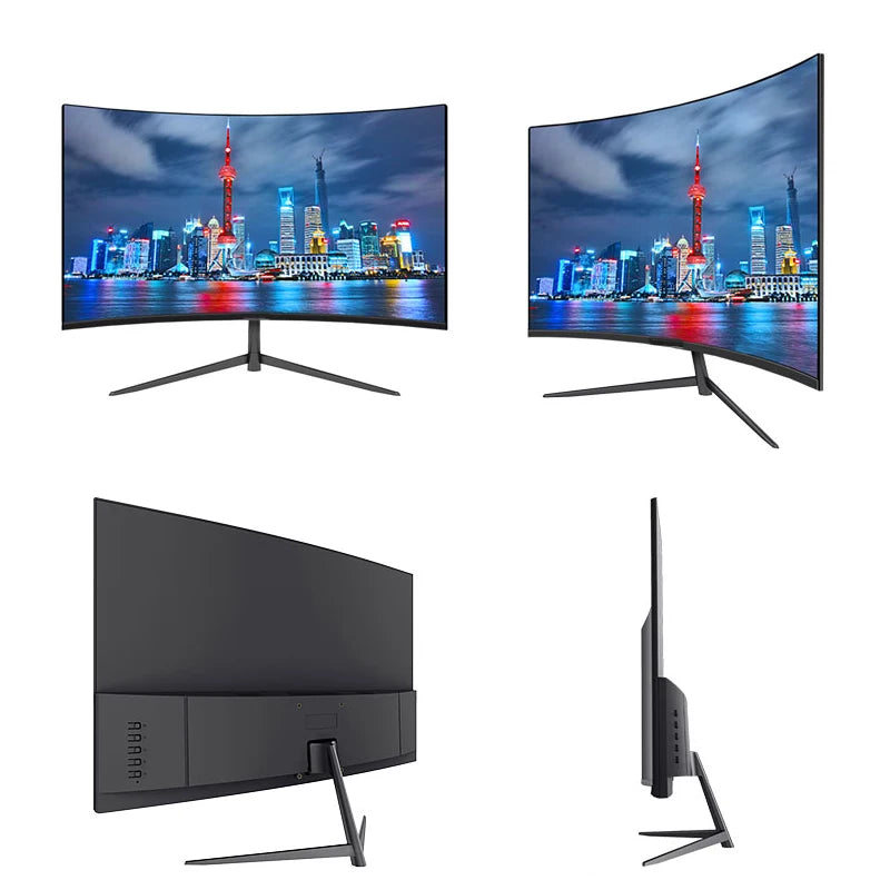 24 Inch Curved 75Hz Monitor Gaming VA FHD 1080P Computer Display 2800R HDMI/VGA DCR Eye Protect VESA 100*100 2ms Response