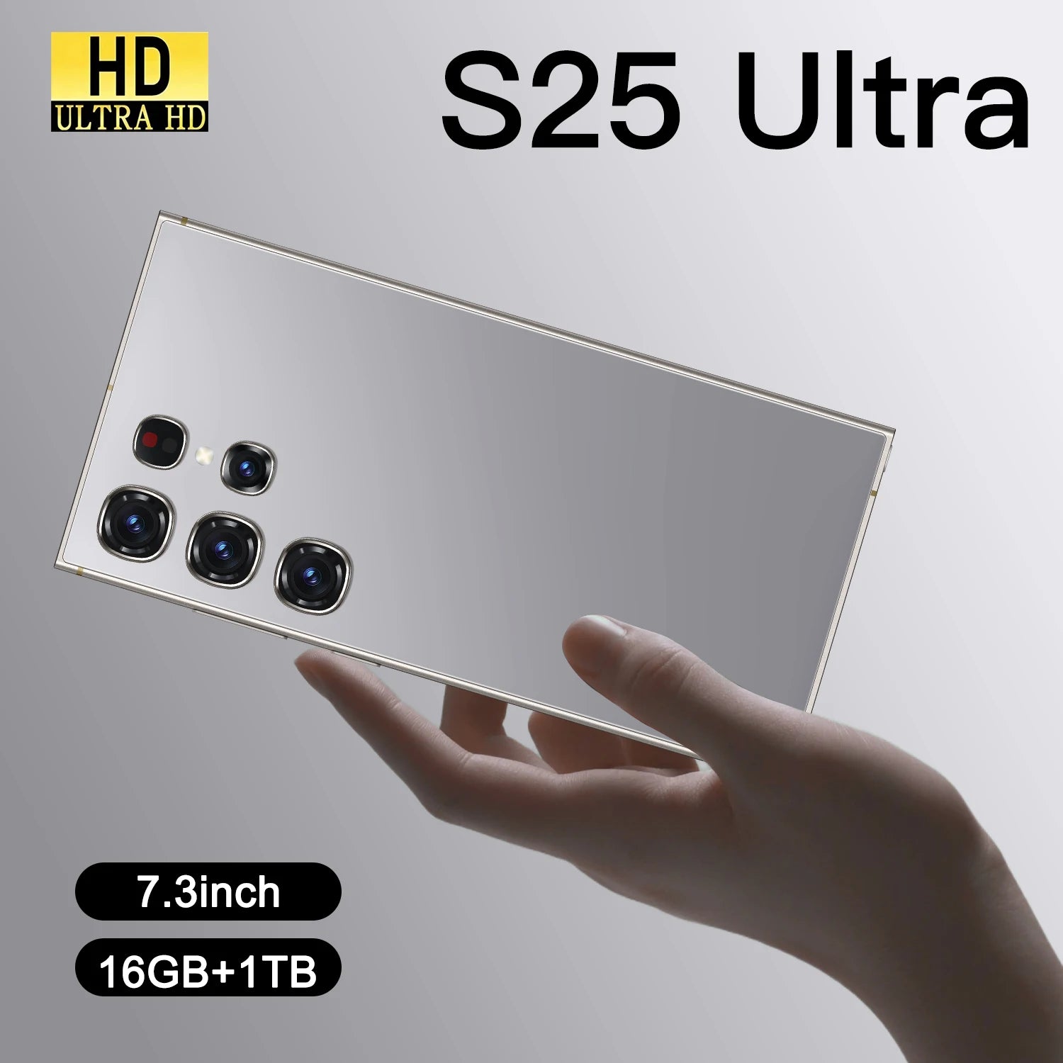 2025 Best Selling S25 Ultra 7.3 Inch Smartphone Octa Core 72+108MP HD LED Smart Gaming Global Version French Spanish English