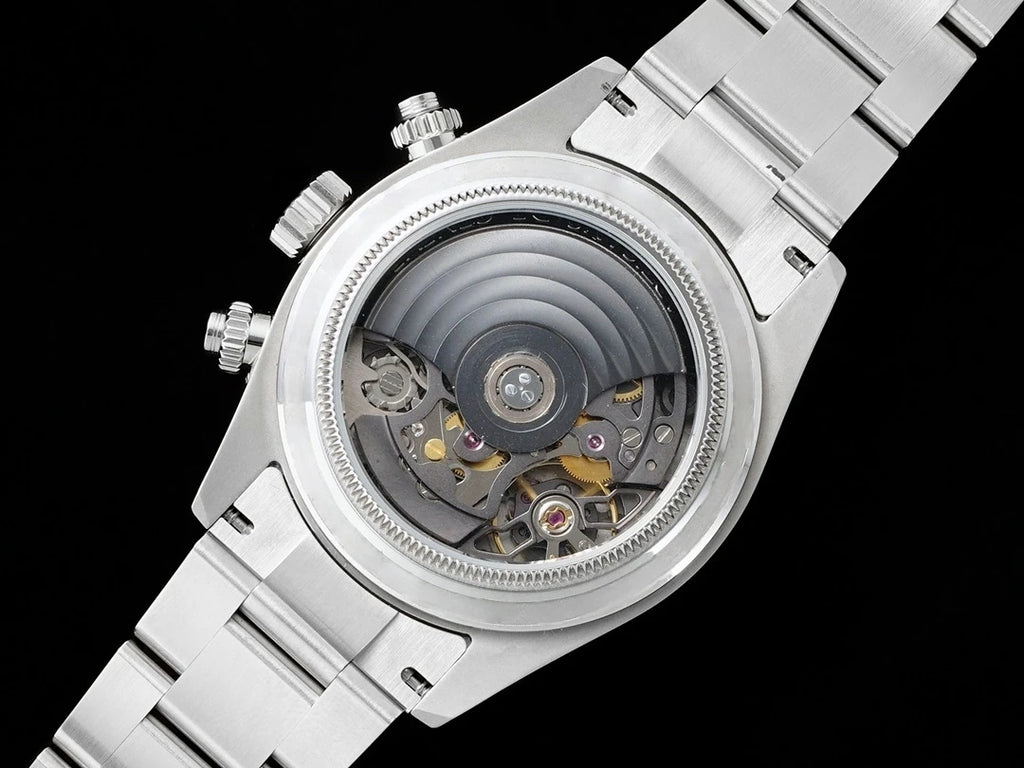 Stylish High Quality Stainless Steel Mechanical Watch Sapphire Crystal Automatic Chronograph for Daily Business Wear Watch