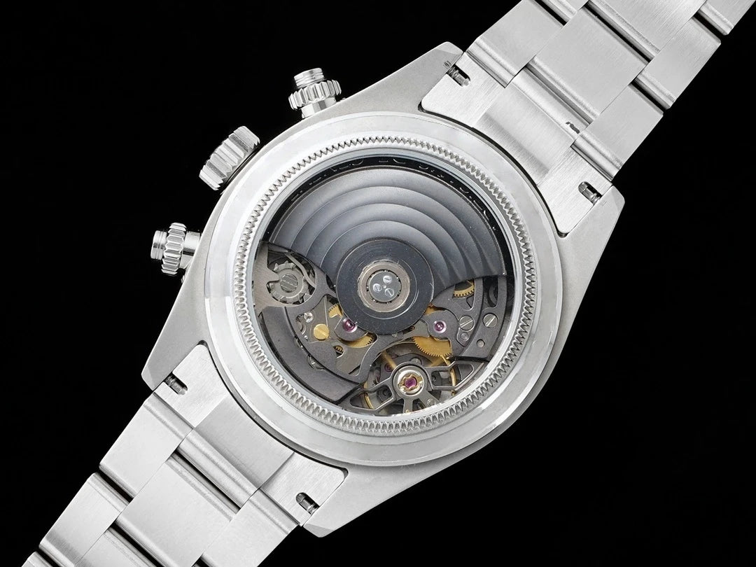 Stylish High Quality Stainless Steel Mechanical Watch Sapphire Crystal Automatic Chronograph for Daily Business Wear Watch