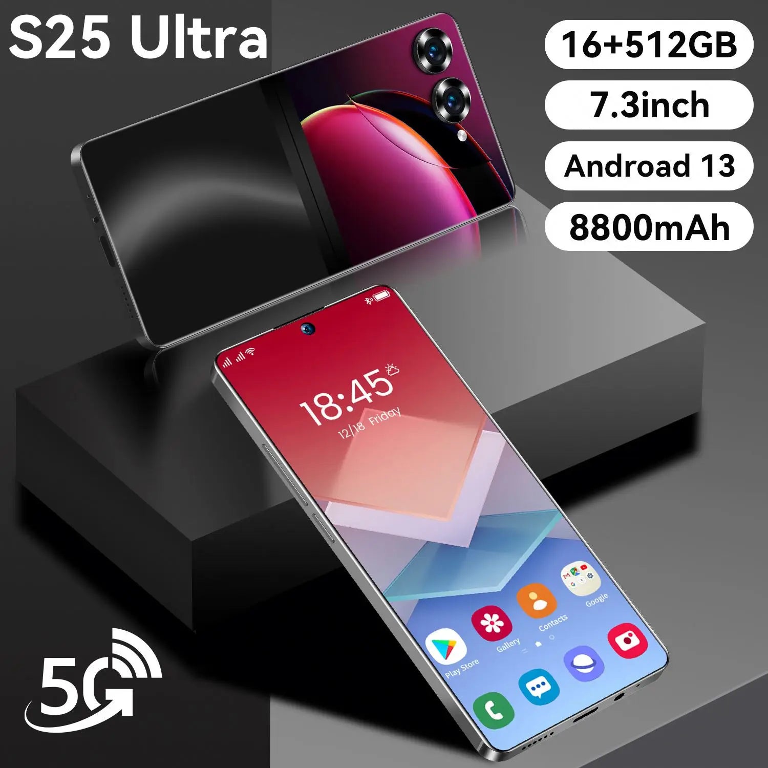 5G Android Smartphone, 512GB Storage, AMOLED Display - Tidesmit Tidesmit