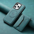 Magnetic Wallet Card Holder for iPhone 16-12 | Slim 5-Card Storage Blue Case & Screen Protector Tidesmit