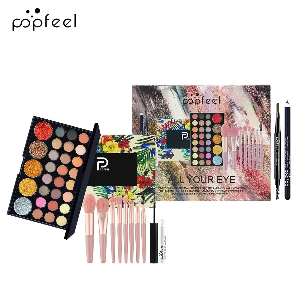 Professional Makeup Kit – All-in-One Salon-Quality Eyeshadow & Lipstick Set Professional Makeup Kits SET002C Tidesmit