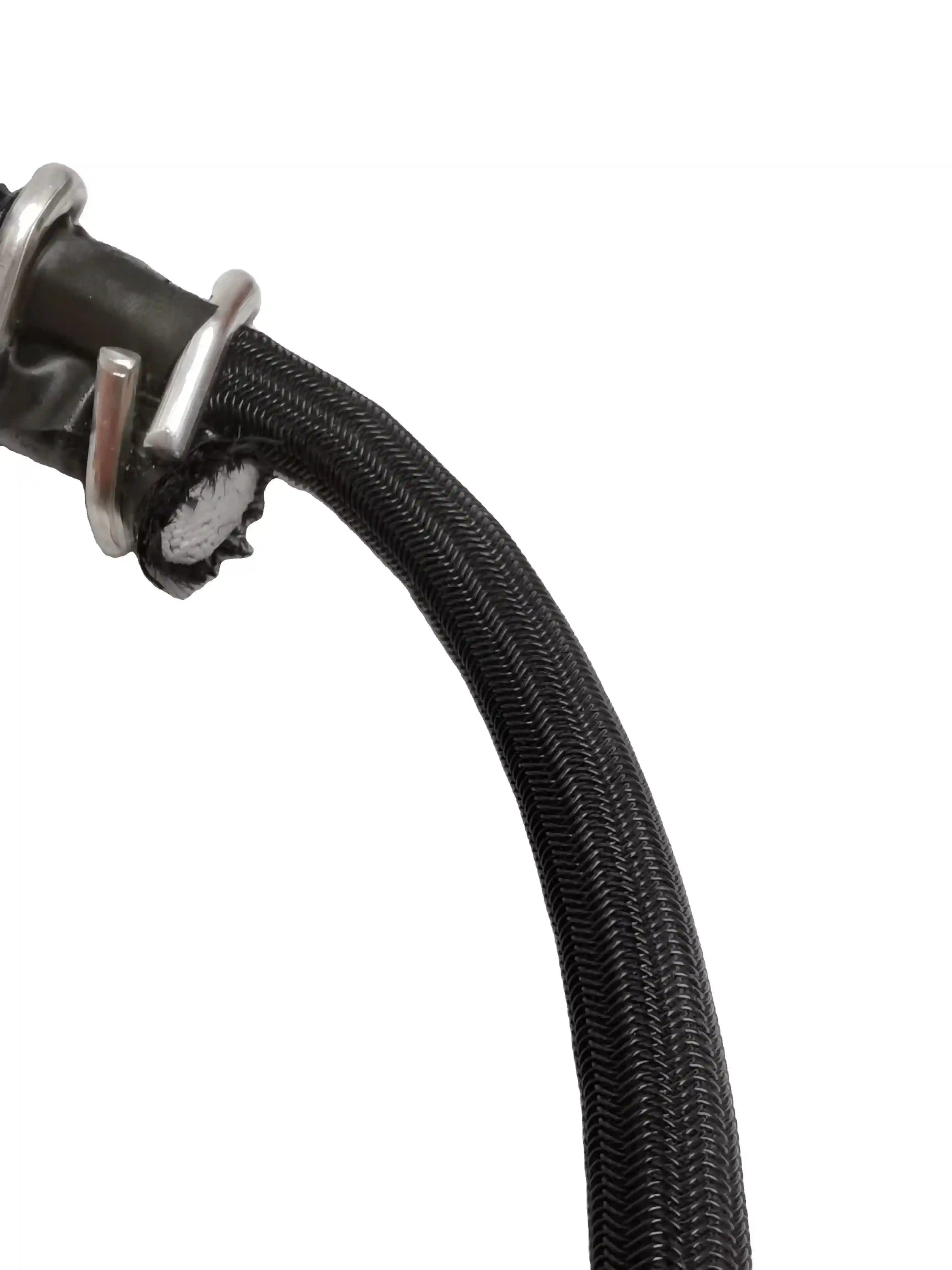Fitness Trampoline Elastic Cords 46cm - Black Natural Rubber Set Tidesmit