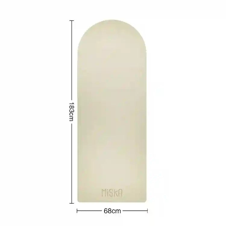 Eco Rubber Yoga Mat - Non-Slip 4.5mm Professional Fitness Pad Grey Apricot 4.5mm Tidesmit