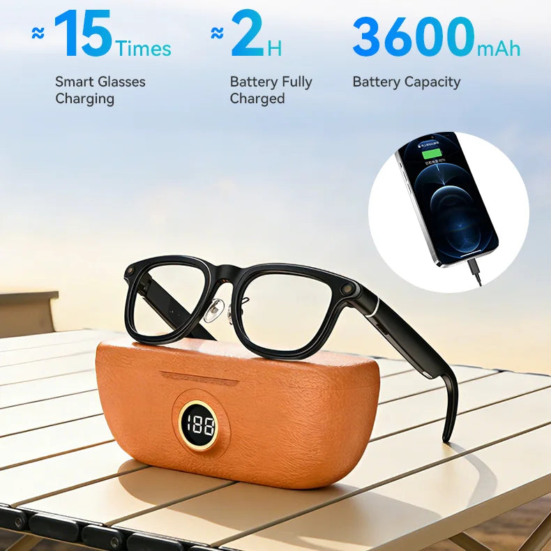 AI Smart Glasses Sunglasses Voice Control ChatGPT Bluetooth  Photography Video Music Camera Translation Glasses AI Assistant