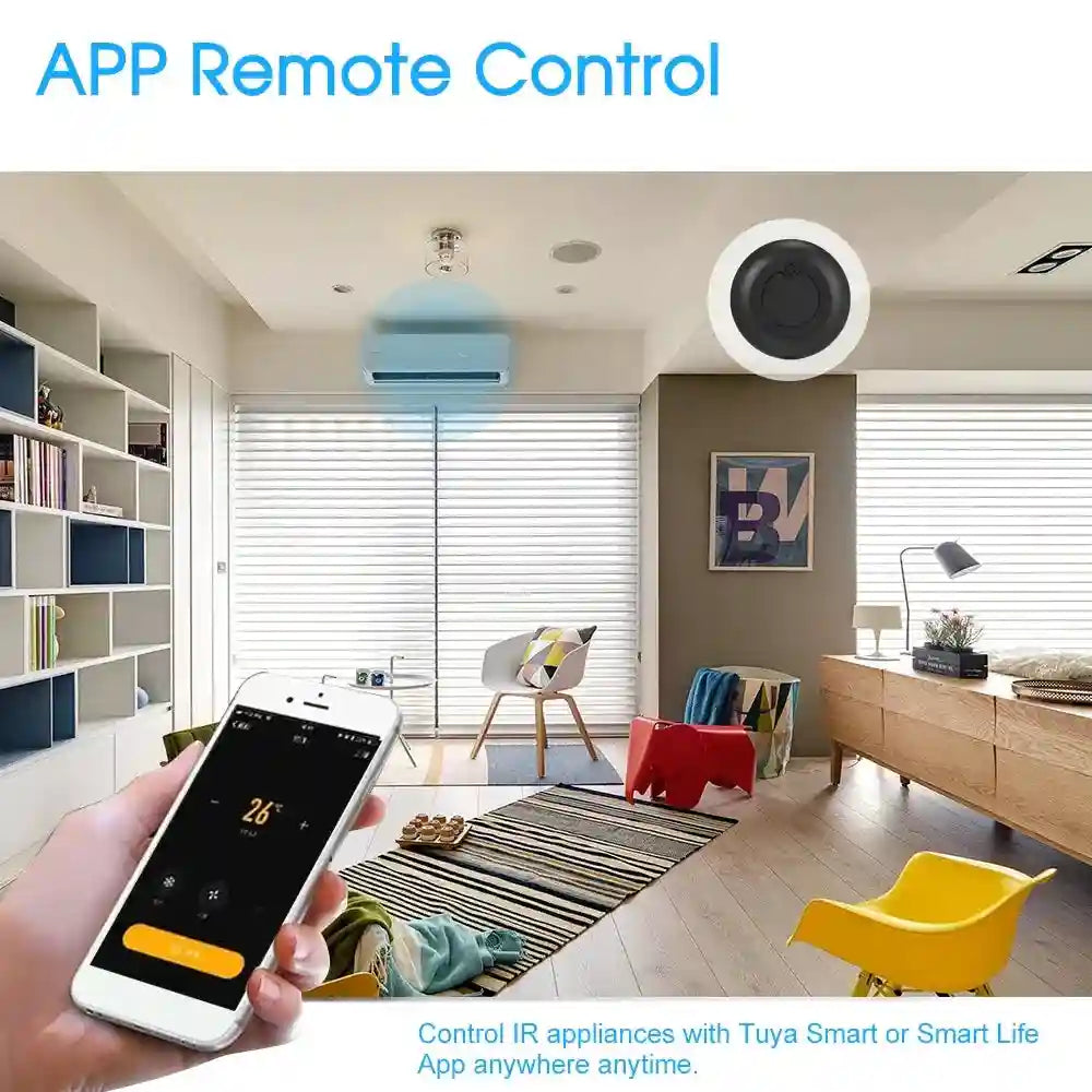 Smart WiFi IR Remote Control - Universal Home Hub Alexa Compatible Black Tidesmit
