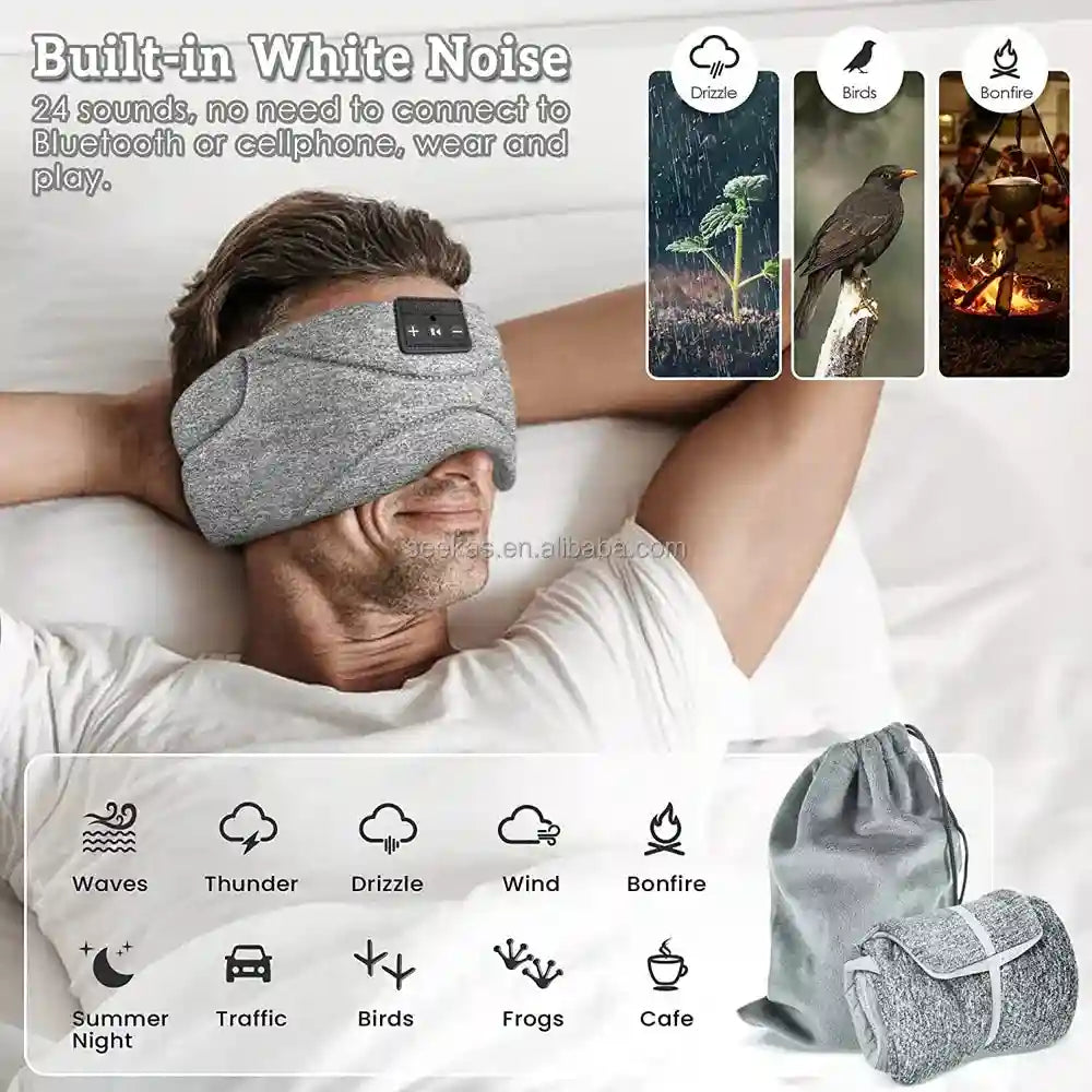 Bluetooth Sleep Mask SK-29 - Wireless Headphones for Side Sleepers Tidesmit