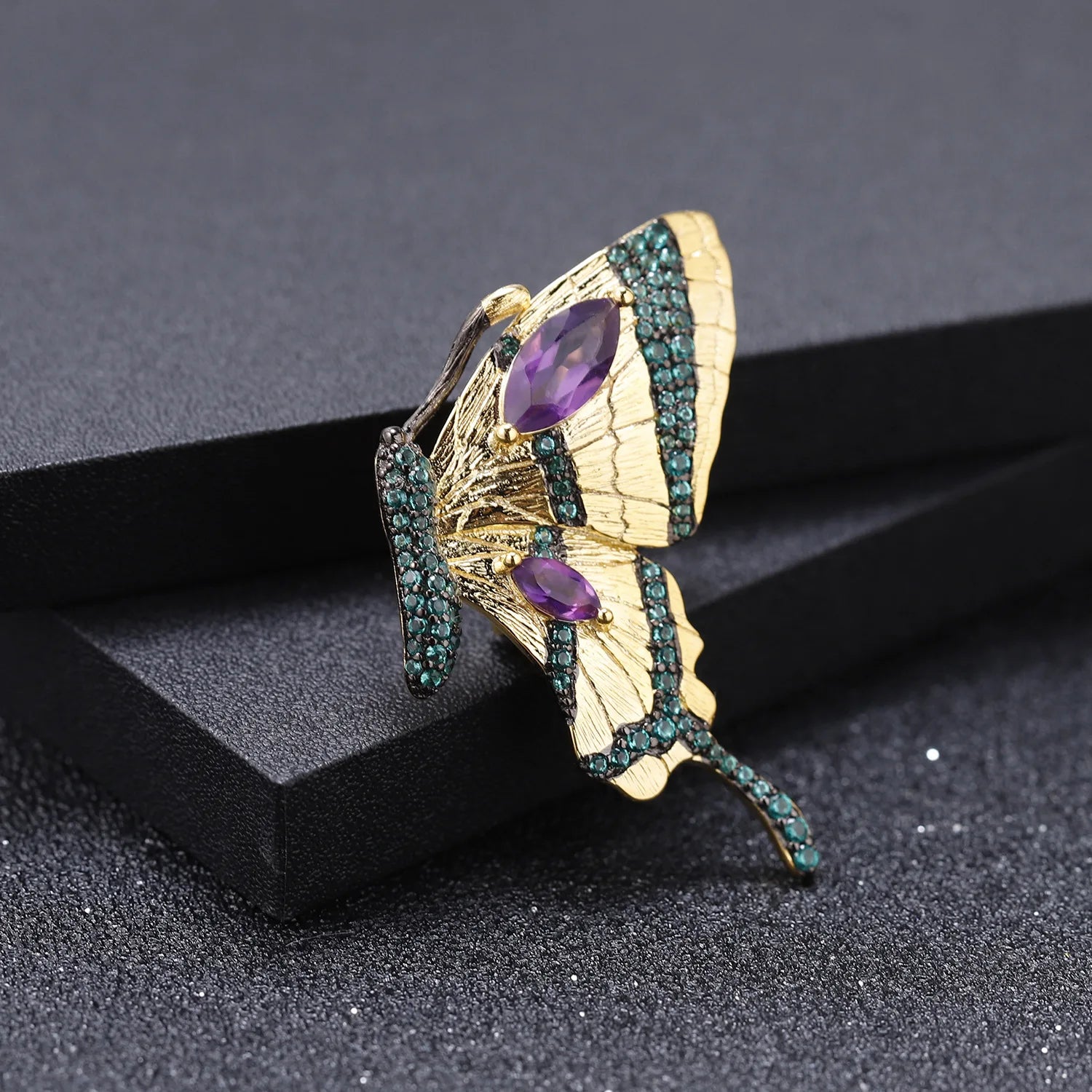 TIANSHE Designer Women's Pendant Dual-Purpose Butterfly Brooch Design High-end Vintage S925 Pure Silver Jewelry