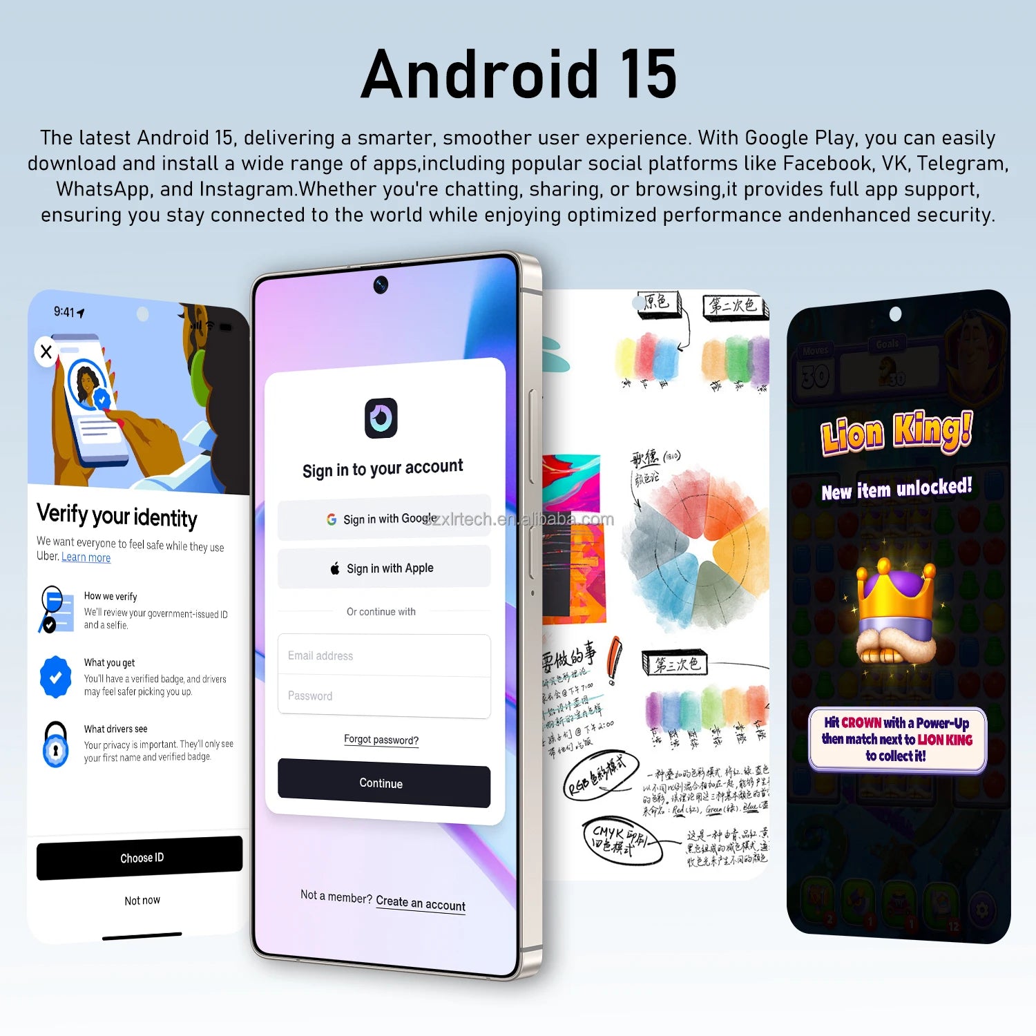 Tidesmit 5G Android 15 Smartphone, 1TB Storage, 16GB RAM - Dual SIM Tidesmit