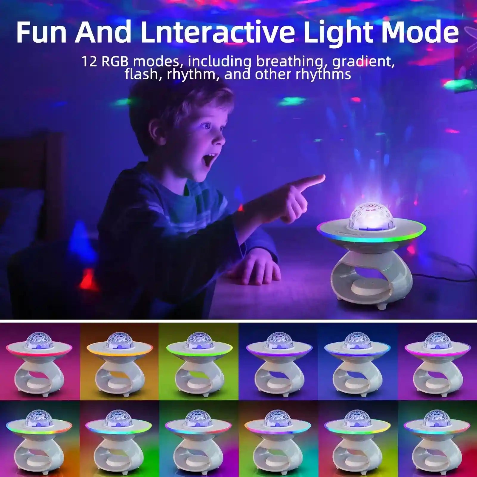 Wireless Charging Desk Lamp with Bluetooth Speaker & RGB Light Tidesmit