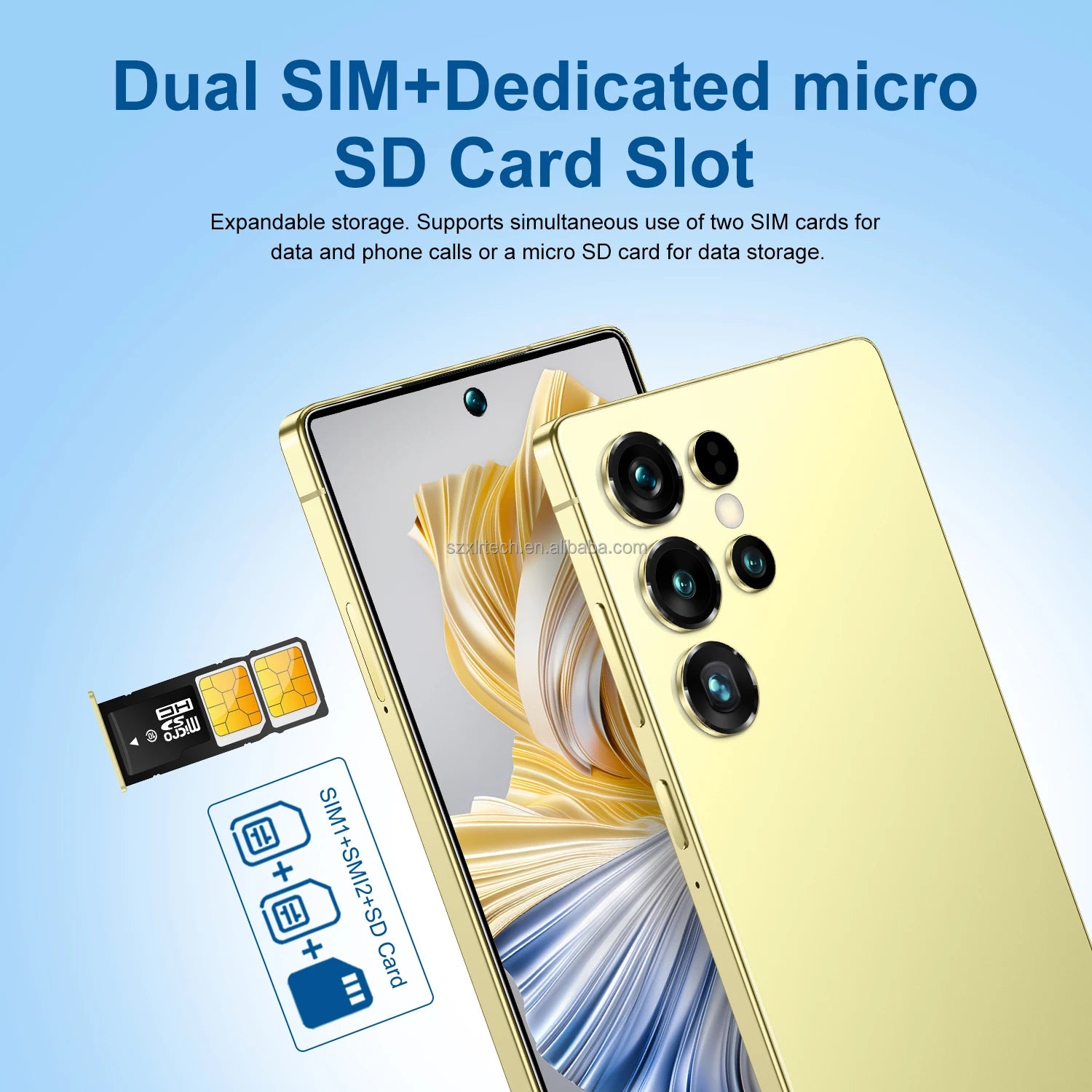 Tidesmit 5G Smartphone, 7.3 Inch AMOLED, 22GB RAM, 1TB Storage Tidesmit
