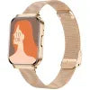 Smartwatch with Sleep Tracker & Blood Pressure Monitor - Model VS18 Gold Steel Strap VS18 My Store