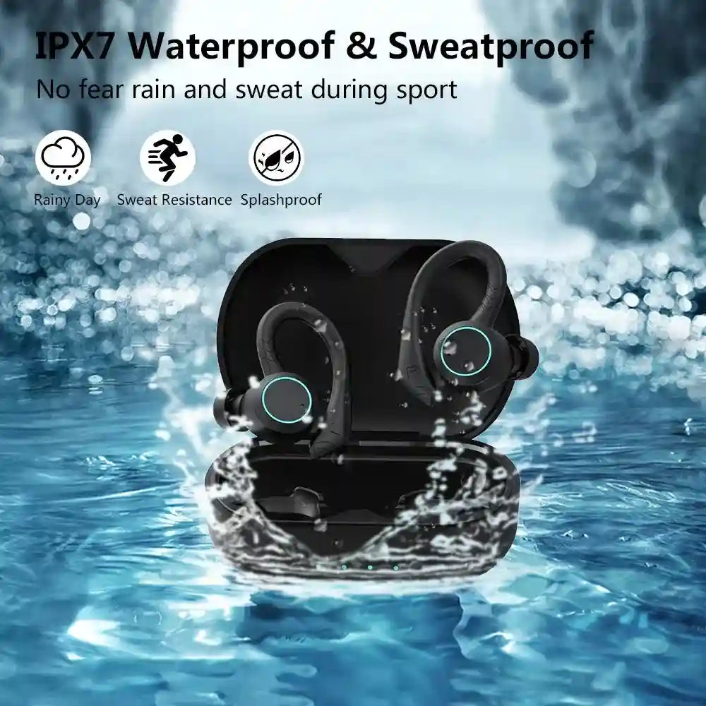 Tidesmit BE1033 Wireless Sport Earbuds | IPX7 Waterproof | Black & Green Tidesmit