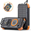 Solar Power Bank 20000mAh with Fast Charging & Built-in Cables Tidesmit