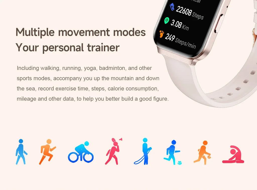 Smartwatch with Sleep Tracker & Blood Pressure Monitor - Model VS18 My Store